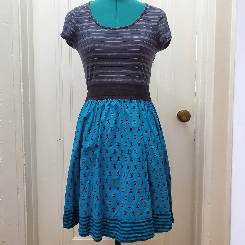 Brooklyn Industries Dress with Stripes and Flowers